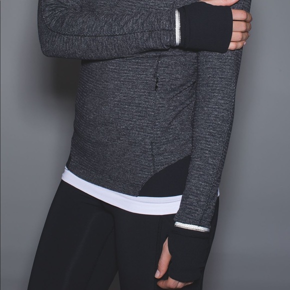 Lululemon Runderful 1/2 Zip Mini Check Pique Black - Picture 4 of 12